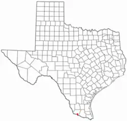 Location of El Refugio, Texas