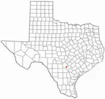 Location of Elmendorf, Texas