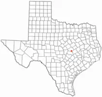 Location of Holland, Texas