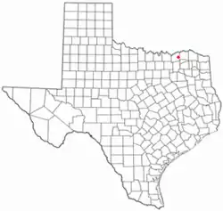 Location of Honey Grove, Texas