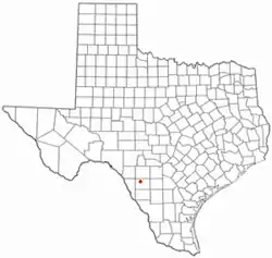 Location of La Pryor, Texas