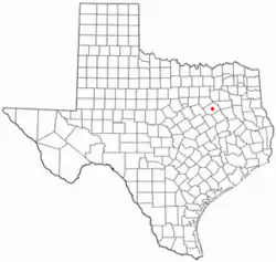 Location of Mustang, Texas