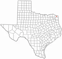 Location of New Boston, Texas