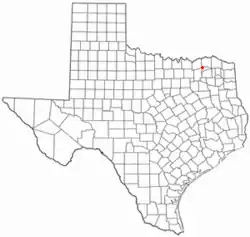 Location of Pecan Gap, Texas