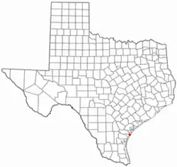 Location of Port Aransas, Texas