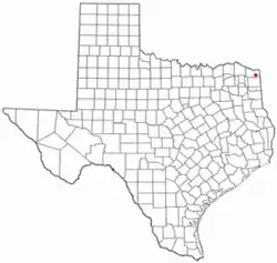 Location of Red Lick, Texas