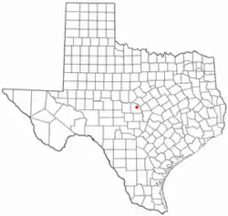 Location of San Saba, Texas