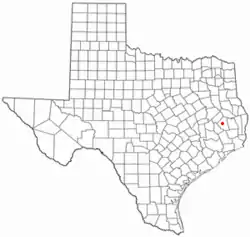 Location of Seven Oaks, Texas