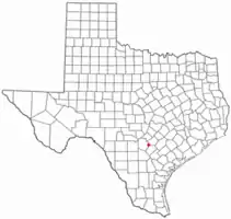 Location of St. Hedwig, Texas