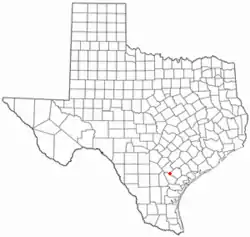 Location of Tulsita, Texas