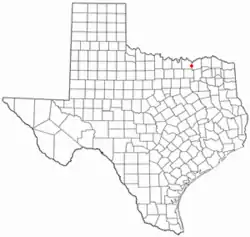 Location of Whitewright, Texas