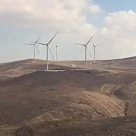 View of the wind farm