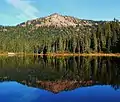 Tahtlum Peak reflected in Dewey Lake