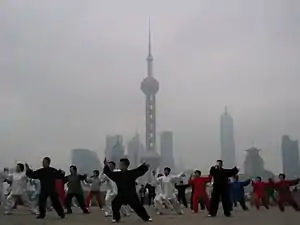 Image 8The Yang style of tai chi being practiced on the Bund in Shanghai (from Chinese martial arts)