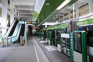 Platform at Taichung City Hall metro station