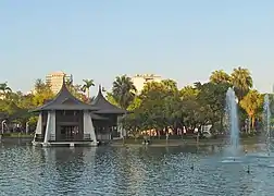 Mid-Lake Pavilion (湖心亭) in Taichung Park, Taichung City (1908)