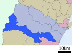 Location of Taihaku-ku in Sendai