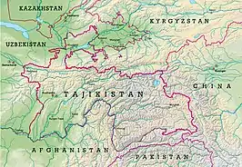 Image 7Map of Tajikistan (from History of Tajikistan)