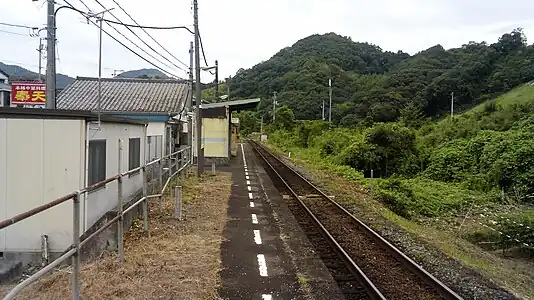 A view of the station platform.