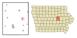 Location of Clutier, Iowa