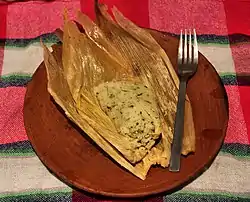 Image 19Chipilín Tamal, a common dish usually eaten at dinner. (from Culture of Guatemala)