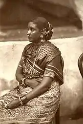 Image 11Tamil woman in traditional attire, c. 1880, Sri Lanka. (from Tamils)