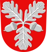 Oak branch with two oaknuts in the coat of arms of Tammela