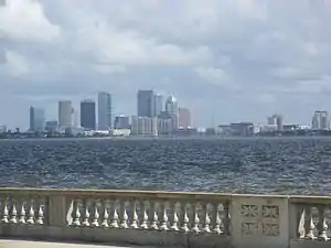 Downtown Tampa as seen from Bayshore Boulevard