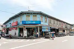 Colonial-era shoplots in downtown Tamparuli