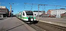 Image 16The VR Class Sm3 Pendolino high-speed train at the Central Railway Station of Tampere, Finland (from Rail transport)