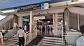 The Tanah Abang station entrance from the Tanah Abang skybridge