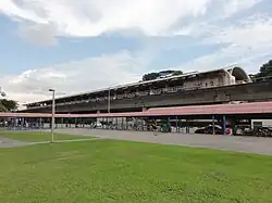 Exterior of Tanah Merah MRT station, located at the epicenter of the region