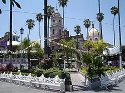 The main square in Tanhuato de Guerrero in 2006