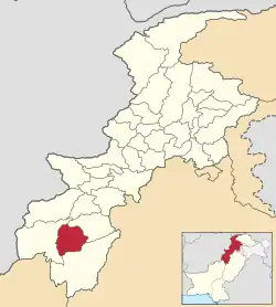 Location in the province of Khyber Pakhtunkhwa