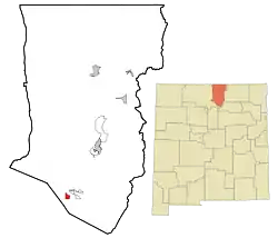 Location of No Agua, New Mexico