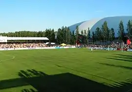 The Tapiola football stadium in 2007. The Esport Arena can be seen in the background.