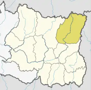 Location of Taplejing (dark yellow) in Koshi Province