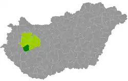 Tapolcai District within Hungary and Veszprém County.