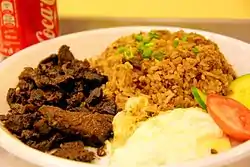 Tapsilog, a common breakfast meal in the Philippines.