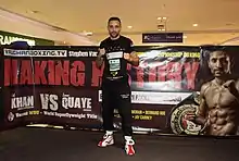 ameteur taiwan-based boxer Tasif Khan poses ahead of his upcoming fight with Ghana boxer Isaac mazhar Quaye