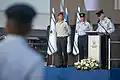 Aluf Tomer Bar (right) takes command of the IAF at its headquarter at Tel Nof Airbase in 2022