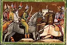 Mongols pursuing Béla after the Battle of Mohi