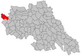 Location in Iași County