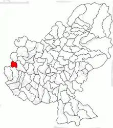 Location in Mureș County