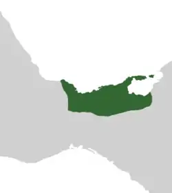 Tabasco at its greatest extent, 1513-1519 (green).