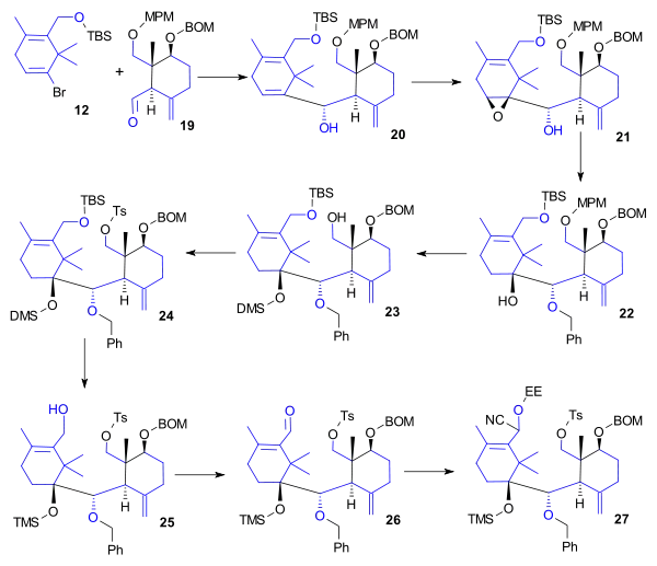 Taxol total synthesis Takahasi part 3