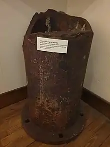 Column from the first Tay Bridge on display