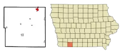 Location of Lenox, Iowa