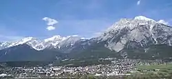 Telfs seen from the Mieming Range