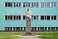 Temirbenk Zhurgenov monument in front of the Kazakh National Academy of Arts, Almaty, Kazakhstan